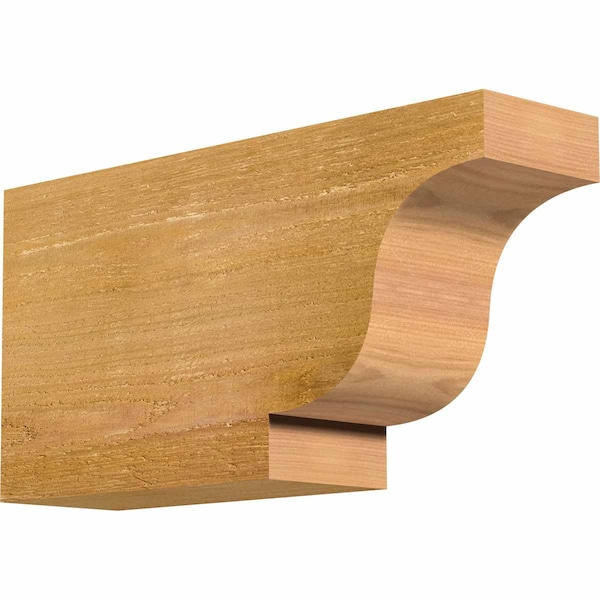 Ekena Millwork Newport Rough Sawn Rafter Tail, Western Red Cedar, 4"W x 8"H x 16"L RFT04X08X16NEW00RWR - main